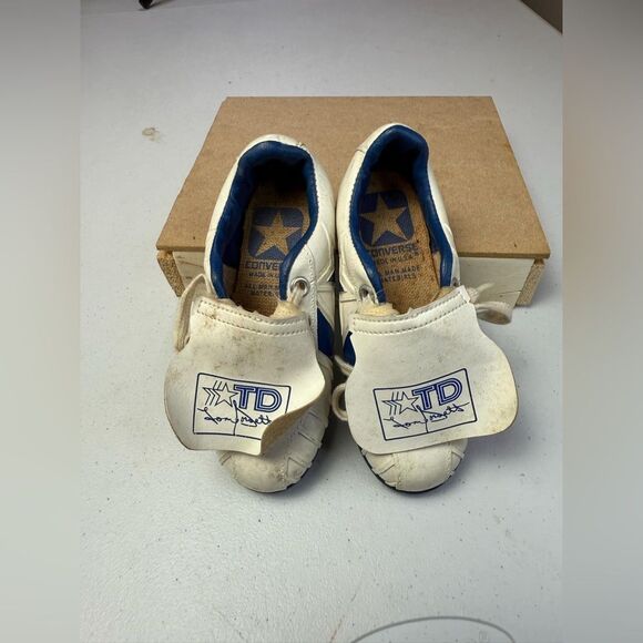 Made in the USA 🇺🇸 VINTAGE CONVERSE TD'S TONY DORSETT kids Sz 10 - Picture 6 of 12